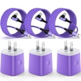 thumbnail image 1 of Type C Charger Fast Charging, 3 Pack Charger Block with USB C Charging Cable 6FT, Type C Block USB C Wall Charger Adapter Plug Brick Cube Charger Station Power Base Android Phone Charger, Purple, 1 of 7
