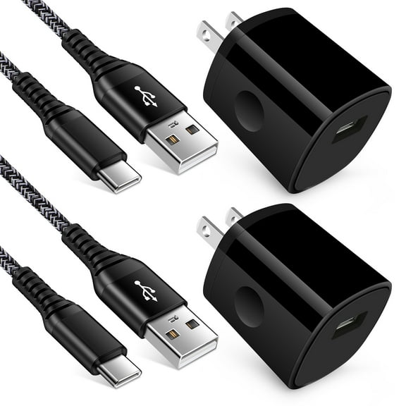 Type C Charger Fast Charging Cable 10ft with 2PCS USB Wall Charger Block,ABCPOW USB A to USB C Type C Cable High Speed Fast Charger for Android Type C Charger Cords USB-C Phone Cables