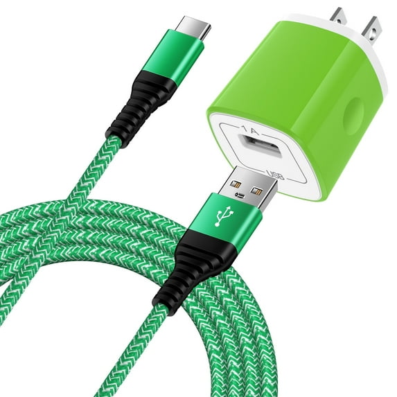 Type C Charger Fast Charging Cable 10ft with USB Wall Charger Block,ABCPOW USB A to USB C Type C Cable High Speed Fast Charger for Android Type C Charger Charging Cords USB-C Phone Cables
