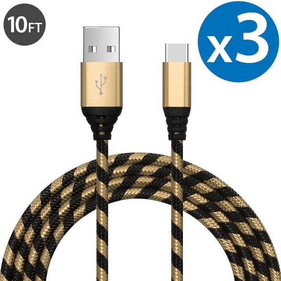 Type C Fast Charging Cable USB-C Type-C 3.1 Data Sync Charger Cable Cord For Samsung Galaxy S10+ S9 S8 Plus Galaxy Note 8 9 Nexus 5X 6P OnePlus 2 3 LG G5 G6 G7 V20 V30 V40 HTC M10 Google Pixel