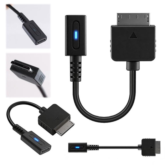 Type-C Charging Adapter Cable for PSP GO  Smart Chip Protection, Fast Stable Power Conversion, Portable 10cm Game Console Charging Cable