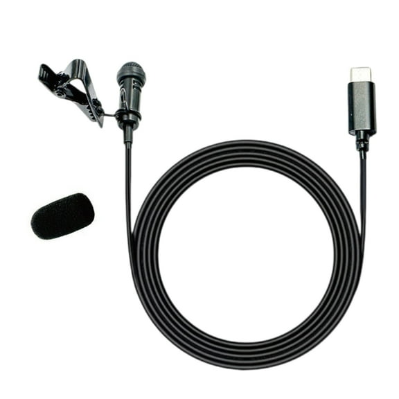 Type C Clip On Lavalier Microphone Condenser Lapel Mic With Optional Muffs