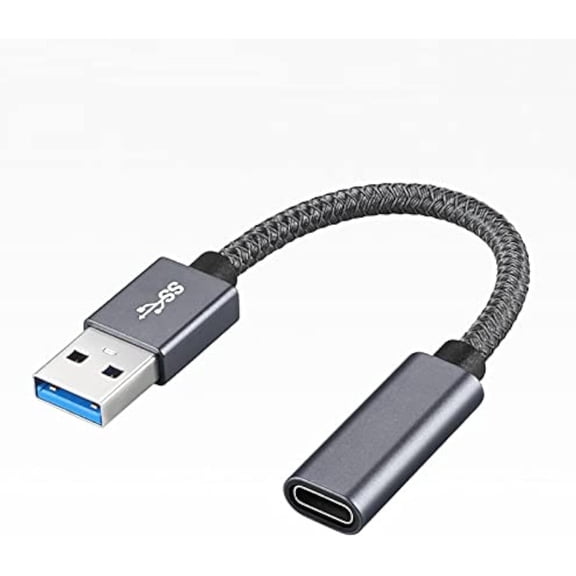 Type-C Data Cable USB3.1A Male to C Female 10G3A Fast Charge OTG Audio Adapter Cable (Gray)