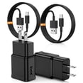 thumbnail image 1 of Type C Charger,2 Pack USB C Android Phone Wall Charger Block & 6ft Charging Cable Cord,Compatible with Samsung Galaxy S8/S9/S10 Plus Active S10e,S20/S21 Ultra Plus,Note 8 9 10,Pixel 3, 1 of 9