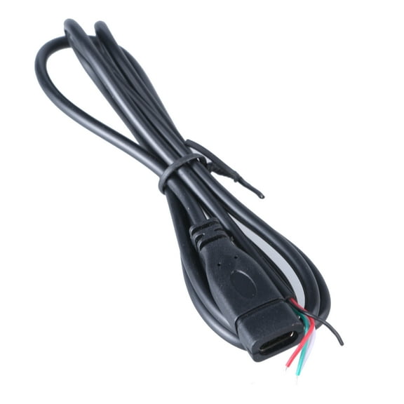 Type C Female Solderable Wire USB C Pigtail Cable Extension Power Cord USB C to 4Pin Bare Wire Open End Connector Line