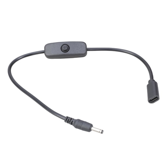 Type C Female to 3.5mmx1.35mm Power Cable with Switching USB Type C Female Cable for Webcam Router Camera Mini Fan