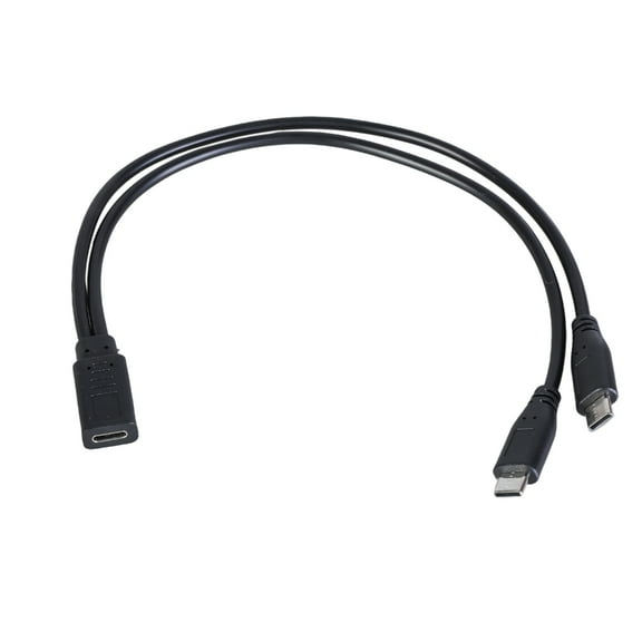 Type C Female to Double Type C Fast Charging Splitter Cable for Multiple Devices