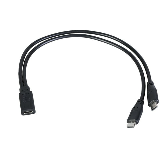 Type C Female to Double Type C Male Splitter Cable Type C Power Cable, Charging Multiple Type C Gadgets from 1 USB Source