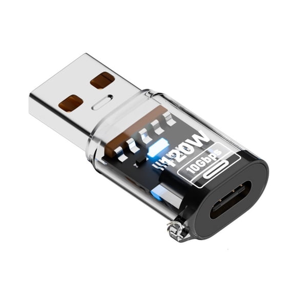 Type-C Female to USB A Male Converter Support 120W Charging Data Transfer USB-A Extender with Indicator OTG Adapter
