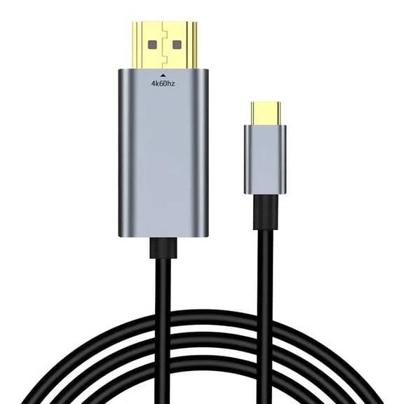Type C to HDMI Adapter 1.8M, USB C to HDMI Cable, Compatible with TV, iPhone 15 Series, iPad 10/Pro/Air/Mini, Samsung S24 Series/S23 Series/Galaxy Z, MacBook Pro, Dell XPS, Huawei P60 Pro