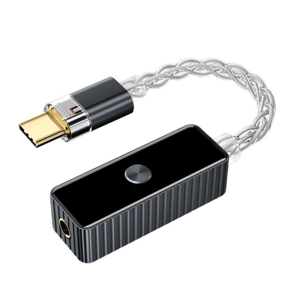 Type C Headphone Amplifier 3.5mm Digital Auditory Adapter High Resolution for Smartphones PC Laptop Players