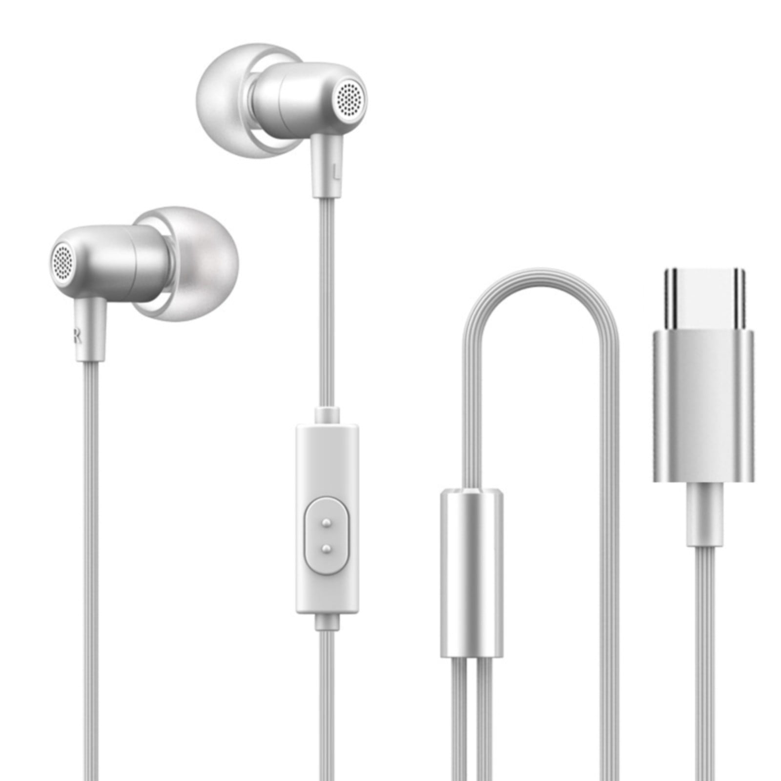 Type C In Ear Wired Headphones Subwoofer With Wheat Wire Controlled Game Live Headphones