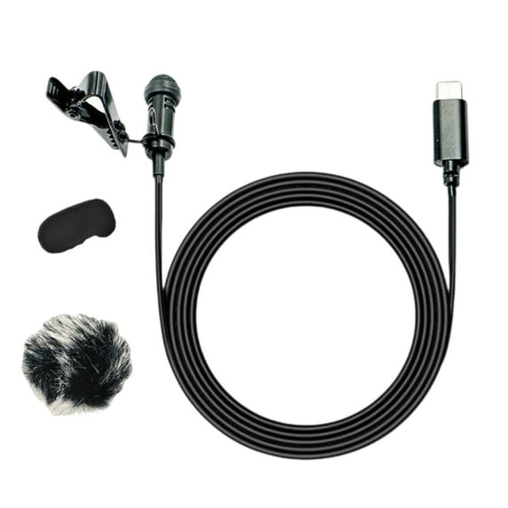 Type C Lavalier Microphone, Easy Clip On Lapel Mic Highly Sensitivity