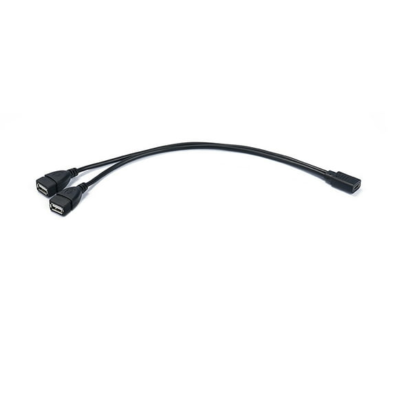 Type C Male/Female to Double USB Female Charging Cable Support 5V 3A for Smartphones Tablets and More 30cm Length