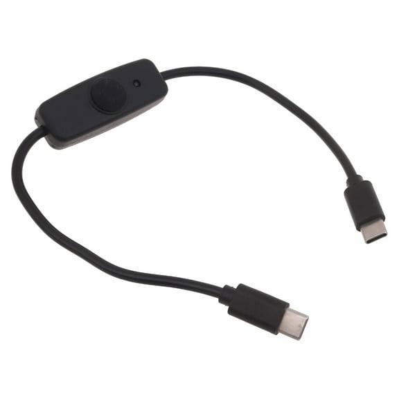 USB Type C With ON/OFF Switches Power Button 12'' Charging Extension Cable 15W