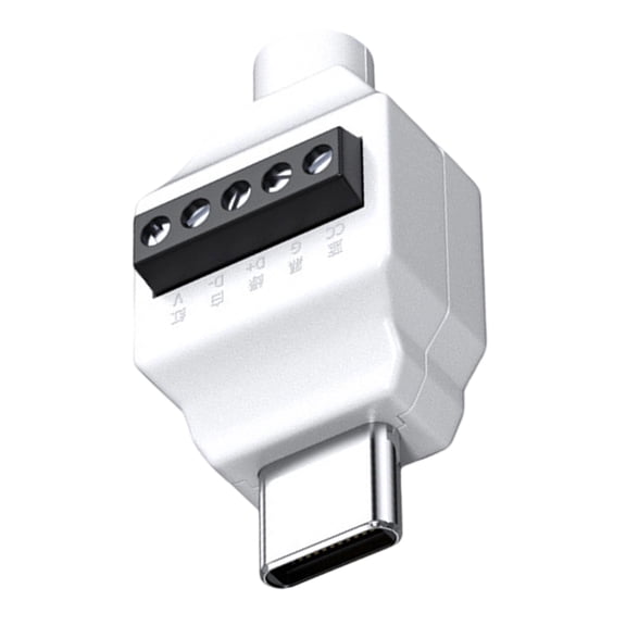 Type C Male to 5Pin/4pin Solderless Connectors Crimp Terminal for Seamlessly USB C Cable Repair ,Accessory