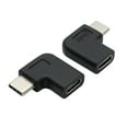 thumbnail image 1 of Type C Male to Female Converter Adapter 90 Degree L Shape USB 3.1 2Pcs, 1 of 8