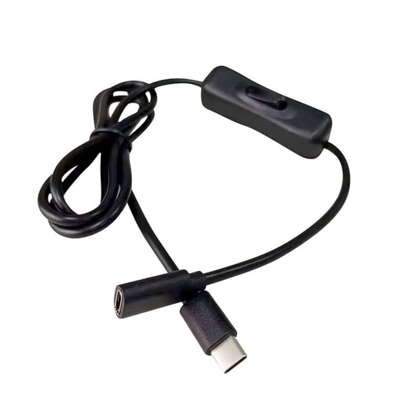 Type C Male to Female Extension Cable with Inline Power Ideal for 4