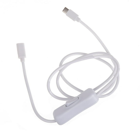 Type C Male to Female Switches Extension Cable with Button Power Switches Cable for Phone Tablet Fan Power Supply