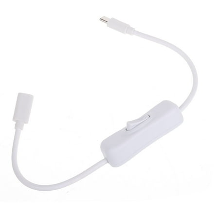 Type C Male to Female Switches Extension Cable with Button Power Switches Cable for Phone Tablet Fan Power Supply