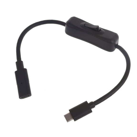 Type C Male to Female Switches Extension Cable with Button Power Switches Cable