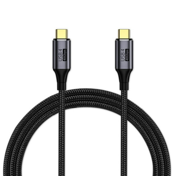 Type C Male to Type C Male Cable Nylon Braid 40Gbps 8K@60Hz PD100W Fast Charge Sync Data Cable 40Gbps for Laptop Tablet