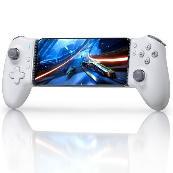 Type-C Mobile Game Controller for iPhone and Android, Suitable for Cloud Gaming, Dual Hall Joystick and Ergonomic Design, Mobile Phone Gamepad-Gray