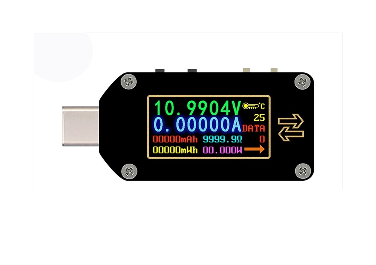 Type-C PD Trigger Digital Multimeter Voltmeter Voltage Ammeter With Type C 2 Modes PD Charger Battery USB Tester ,Live Data