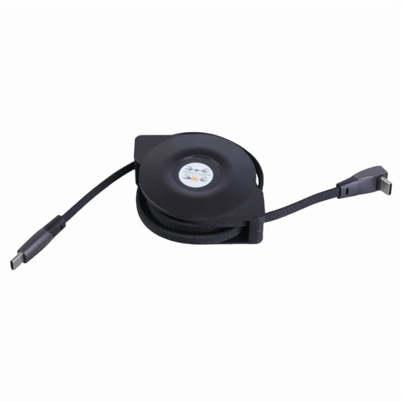 Type C PD65W Retractable Data Cable Featuring 90 Degree Angled USB C Data Cord For Fast Charging And Data Transfer