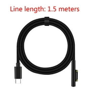 15V Type C Power Supply Fast Charging Cable for Surface Pro 3 4 5 6 GO