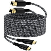 Type C Printer Cable 10FT,2Pack USB C to USB B Printer Cable to Computer 2.0 USB C to B male Connector High Speed Type C to USB B Cable 10FT USB C Printer Scanner Cable Cord for Canon,HP,Dell, Epson