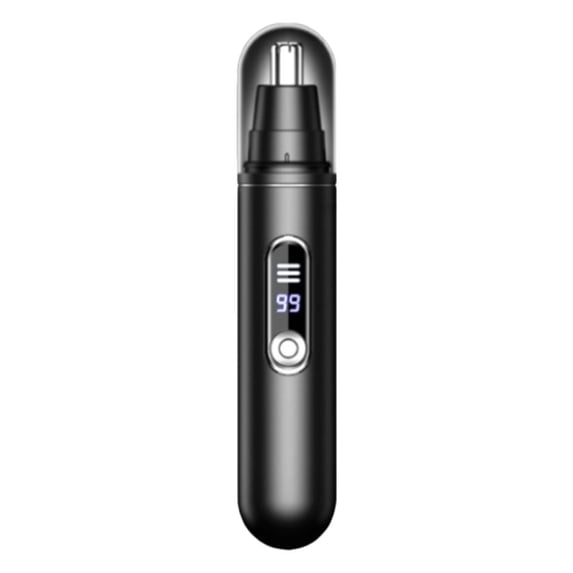 Type-C Rechargeable Nose Hair Trimmer for Men, Stainless Steel + ABS, Water Washable, 60 Mins Use, Lithium Battery