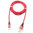 thumbnail image 1 of Type-C Red 6ft USB-C Cable for REVVL V Plus 5G Phone - Charger Cord Power Wire Long Braided Fast Charge Sync High Speed Compatible With T-Mobile REVVL V Plus 5G, 1 of 7