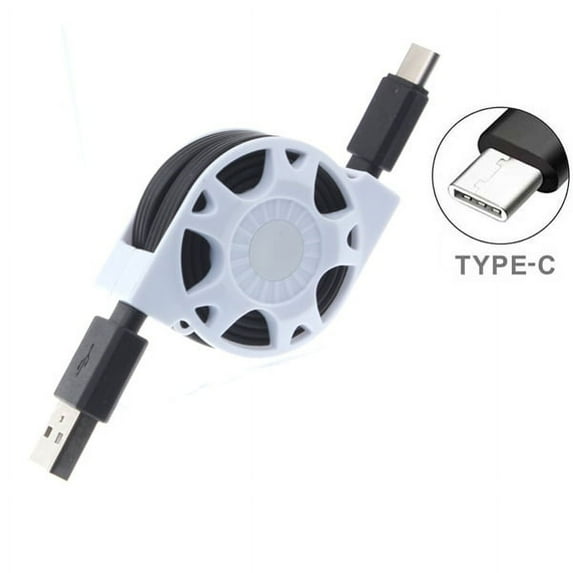 Type-C Retractable USB Cable Charger Power Wire Sync USB-C Data Transfer Cord B1B for Samsung Galaxy S9 S9+