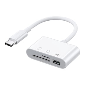 Type C SD Card Reader Adapter, Fermoved Type C Micro SD TF Card Reader Adapter, 3 in 1 USB C to USB Camera Memory Card Reader Adapter for New Pad Pro MacBook Pro and More UBC C Devices