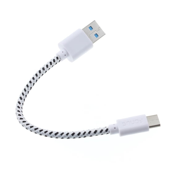Type-C Short USB Cable for TCL 30 XE 5G, 20 XE, V 5G, 4X 5G - Charger Cord Power Wire USB-C Braided Compatible With TCL 30 XE 5G, 20 XE, V 5G, 4X 5G