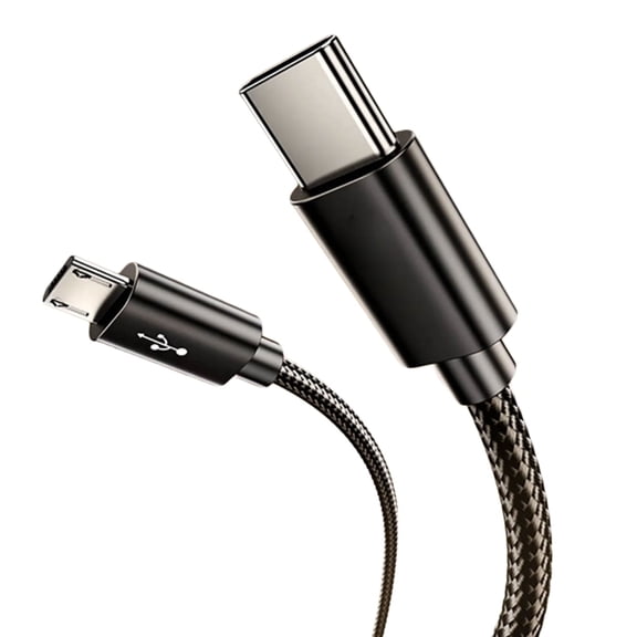 Type C To Microed USB Charging Cable Metal Reinforced For Computer Phone Linking And Emergency Power Supply