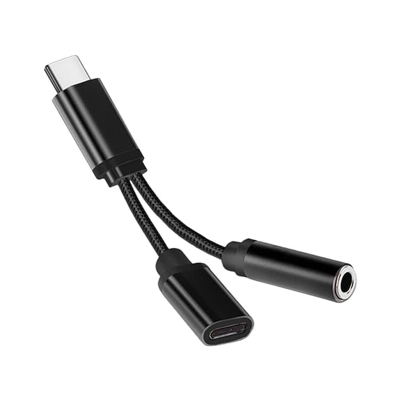 Type-C To Type-C + 3.5mm Charging Audio Adapter 2-in-1 Adapter