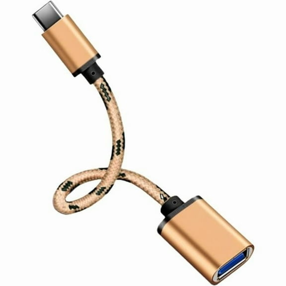Type C USB-C 3.1 Male to USB 3.0 Type A Female OTG Converter Adapter Cord Cable - Gold