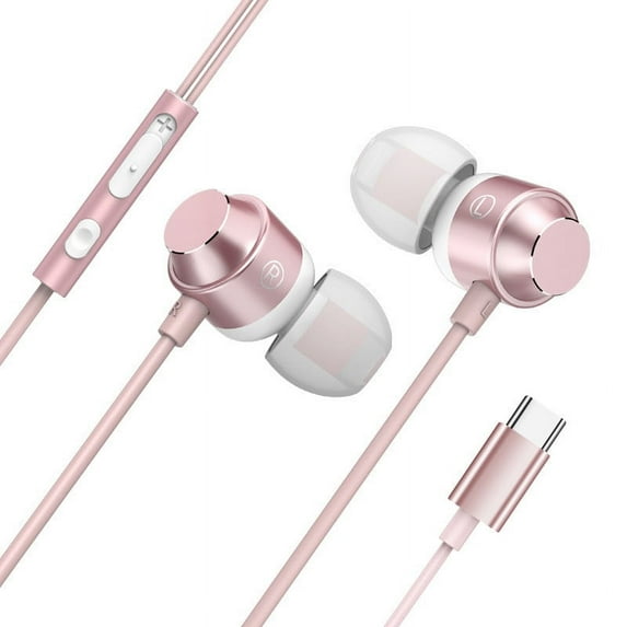 Type-C USB-C In-Ear Earphone Headset Headphone Earbuds Wth Wire-controlled Mic