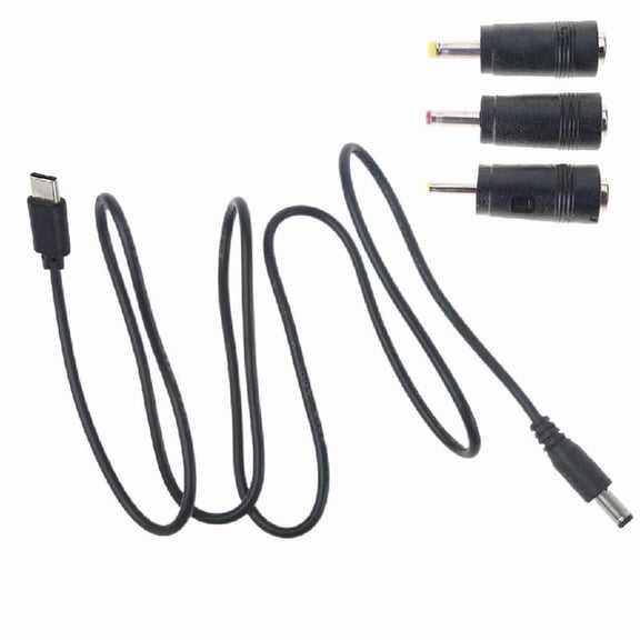 Type C USB C Male to DC 5.5x2.1mm Power Charge Cable for Router LED Light Fan