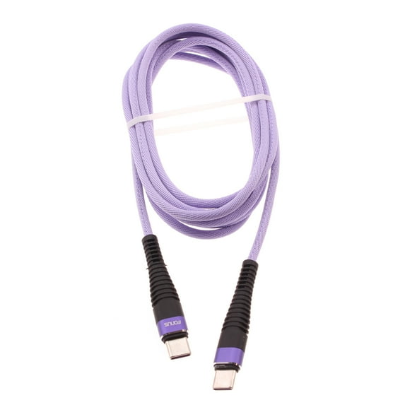 Type-C to USB-C Purple 10ft PD Cable for TCL 50 XE NXTPAPER 5G, TCL 50 XL 5G Fast Charger Cord Extra Long Power Wire Sync for TCL 50 XE NXTPAPER 5G, TCL 50 XL 5G