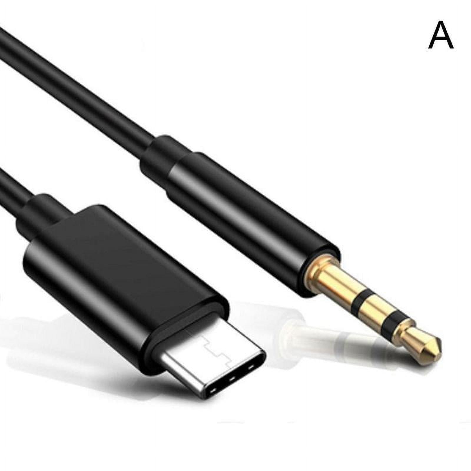 TypeC USBC to 3.5mm Male Audio Jack AUX Cables Adaptor For Car HuaweiNEW