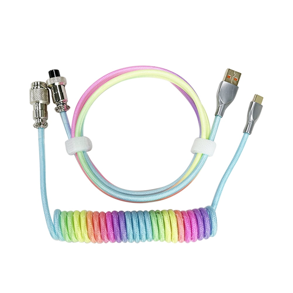 Type C USB Cable Mechanical Keyboard Coiled Cable Wire Mechanical