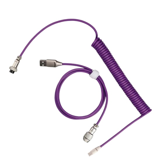 Type C USB Cable for Keyboards Aviation Connectors Computer Keyboards Aviation Cable Spring Wire Data Cable