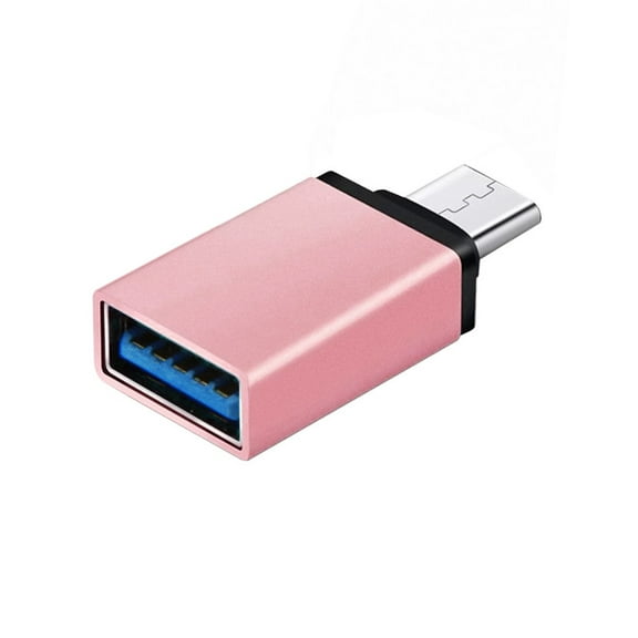 USB C to USB Adapter, USB C Male to USB 3.0 Female Adapter Compatible with MacBook Pro Air 2024, Microsoft Surface, iPad, Samsung Notebook, Dell XPS, and More Type C Devices, Rose Gold