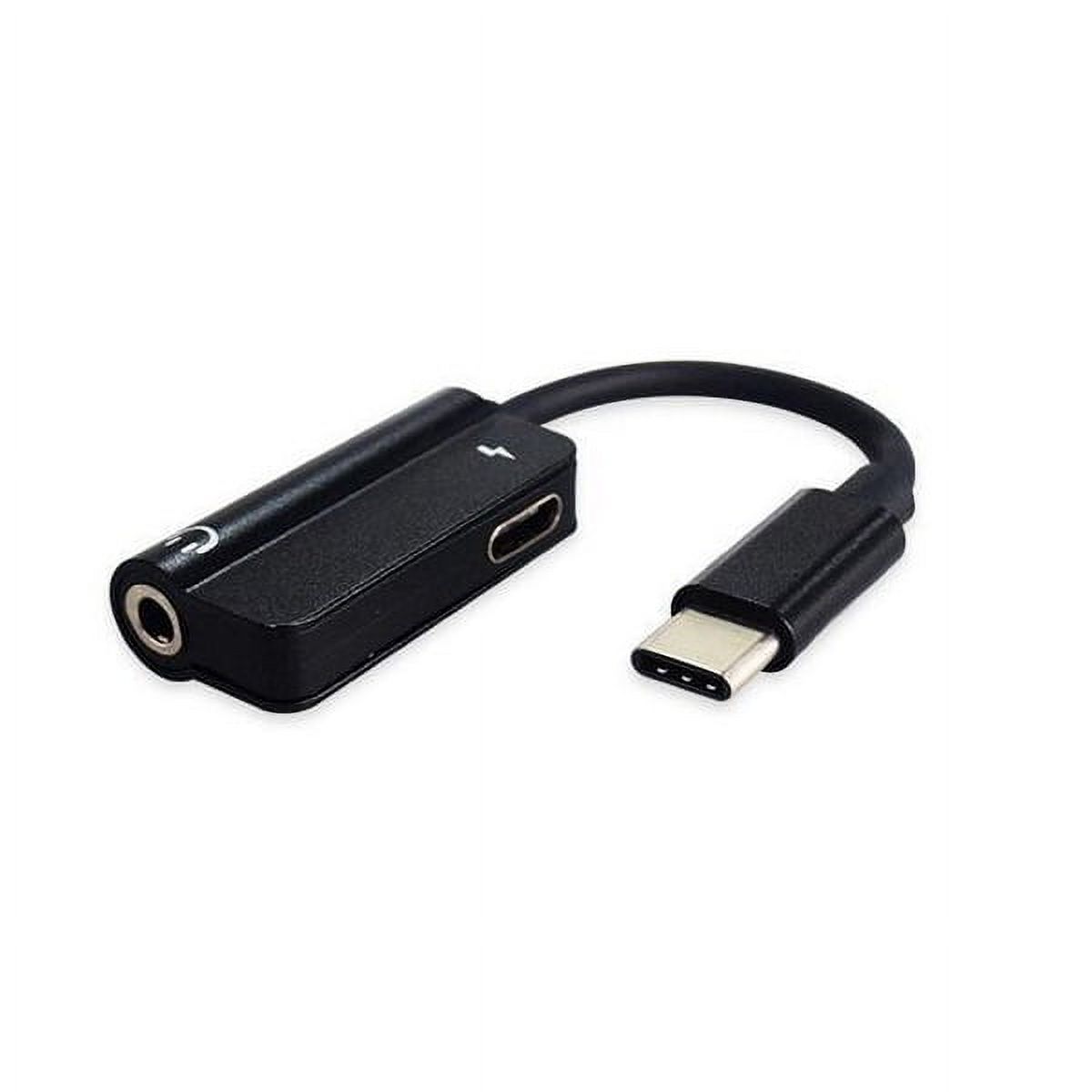 TypeC USB to Audio Jack Cable 3.5mm Plug + USBC Splitter Adapter