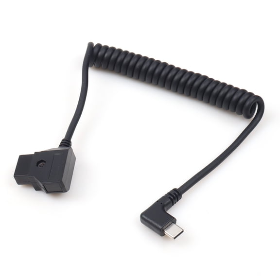 Type C USB to D-tap Charging Battery Cable 4k to D Tap Cable Wire T Tap Coiled Cable for Camera