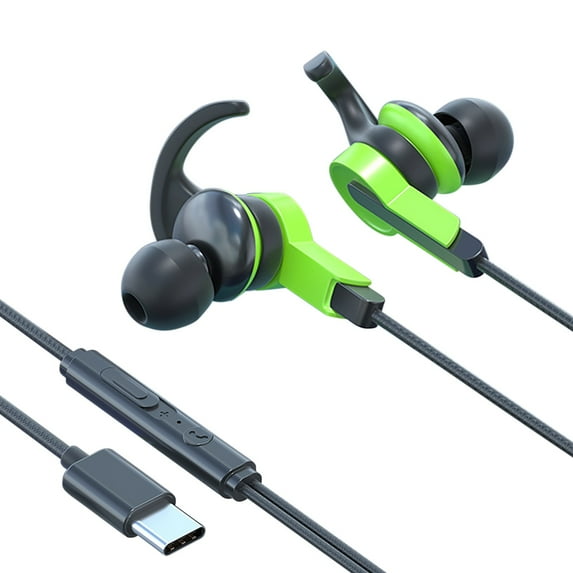 Type-C Wired Headphones - Noise-Isolating, Bass-Driven Earphones with Microphone for Devices