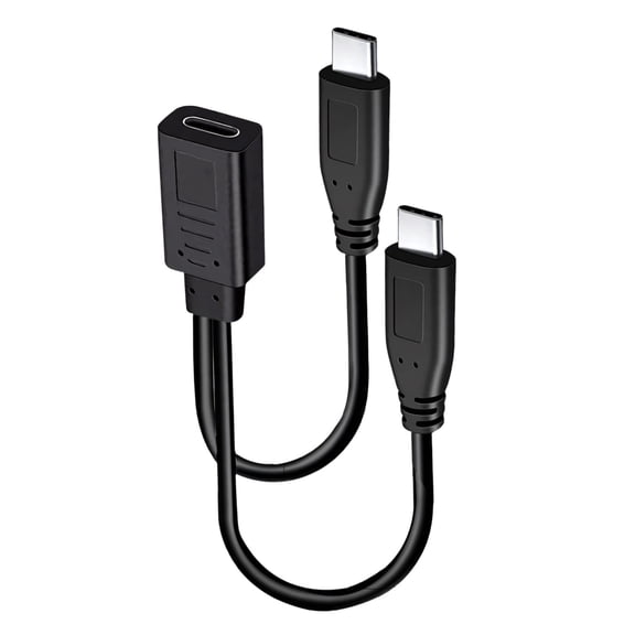 Type C Y Splitter 15W 3A Fast Charging Cable Double USB C Connector for Multiple Devices 30cm Short Length
